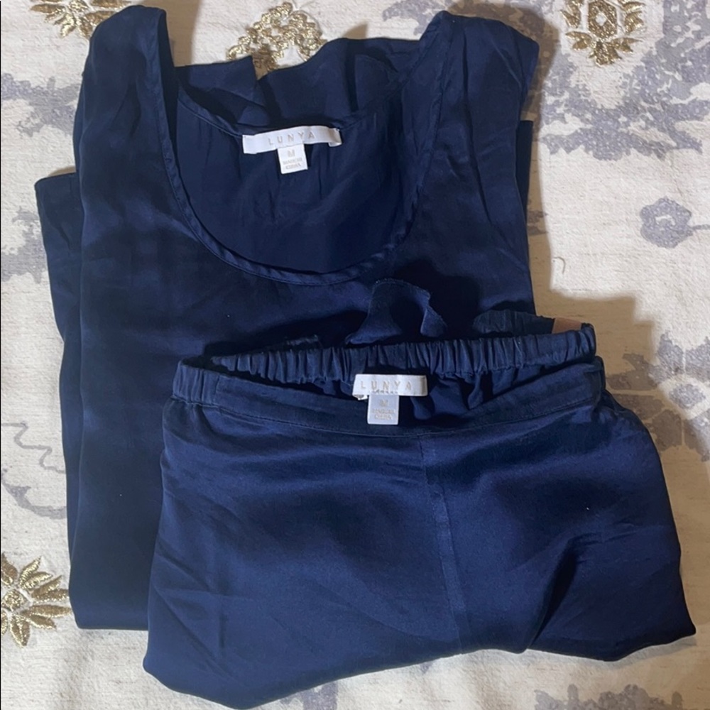 Lunya Washable Silk Set Tank Top & Bottom M